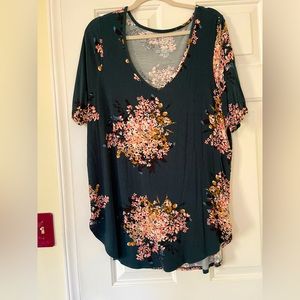Maurice’s 24/7 Green Floral Blouse